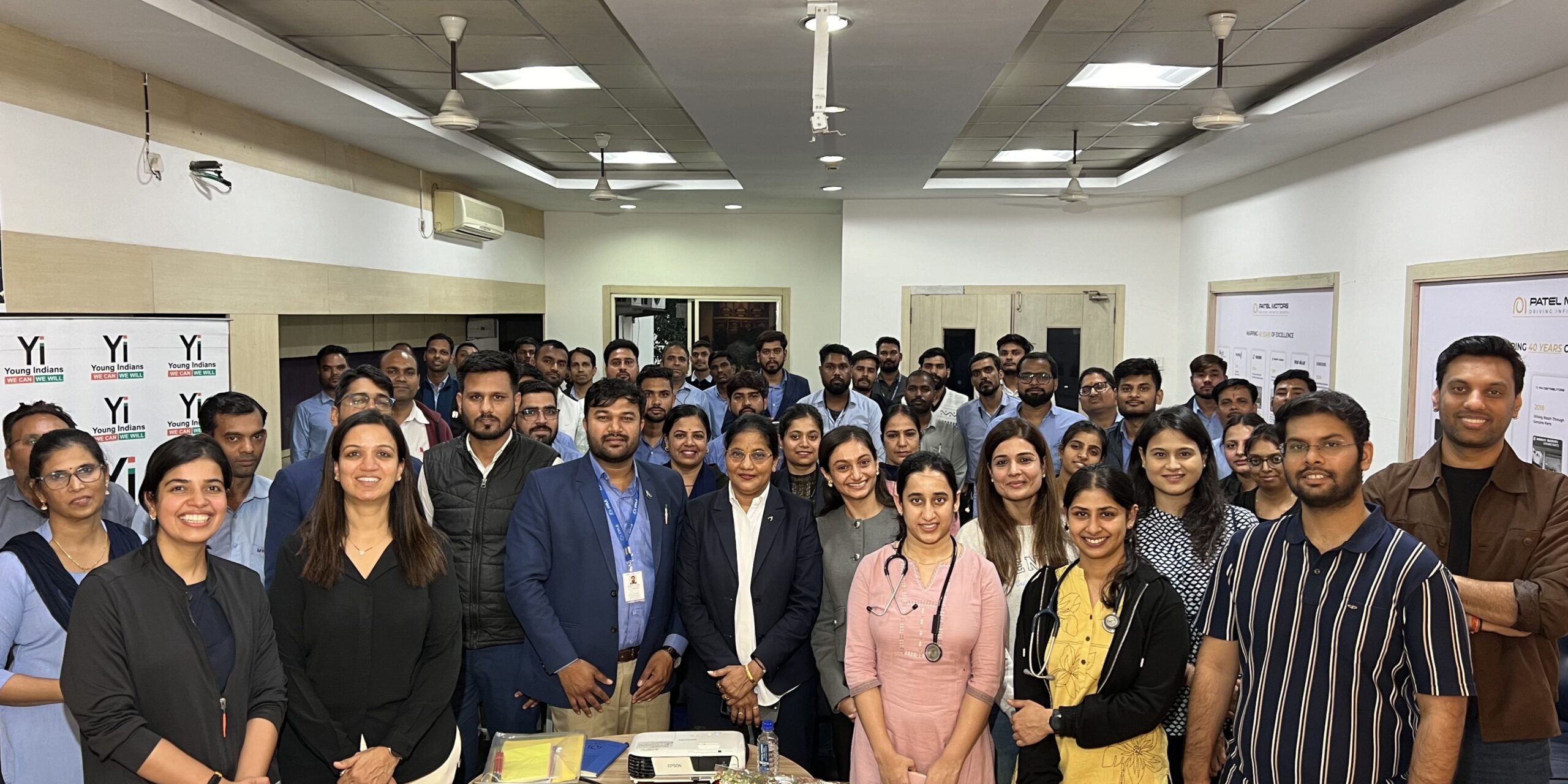 blood donation camp at patel motors