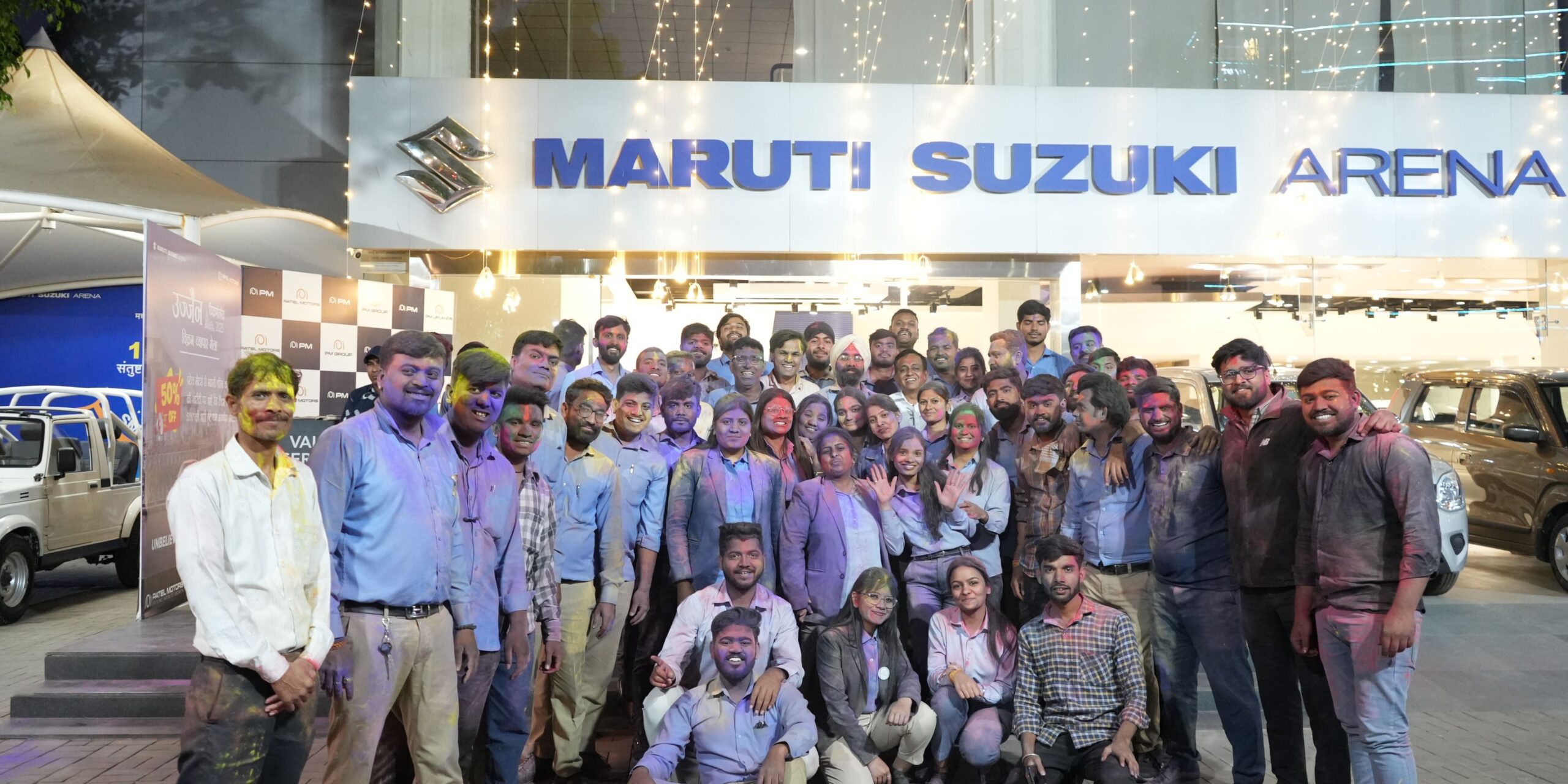 holi celebration at patel motors